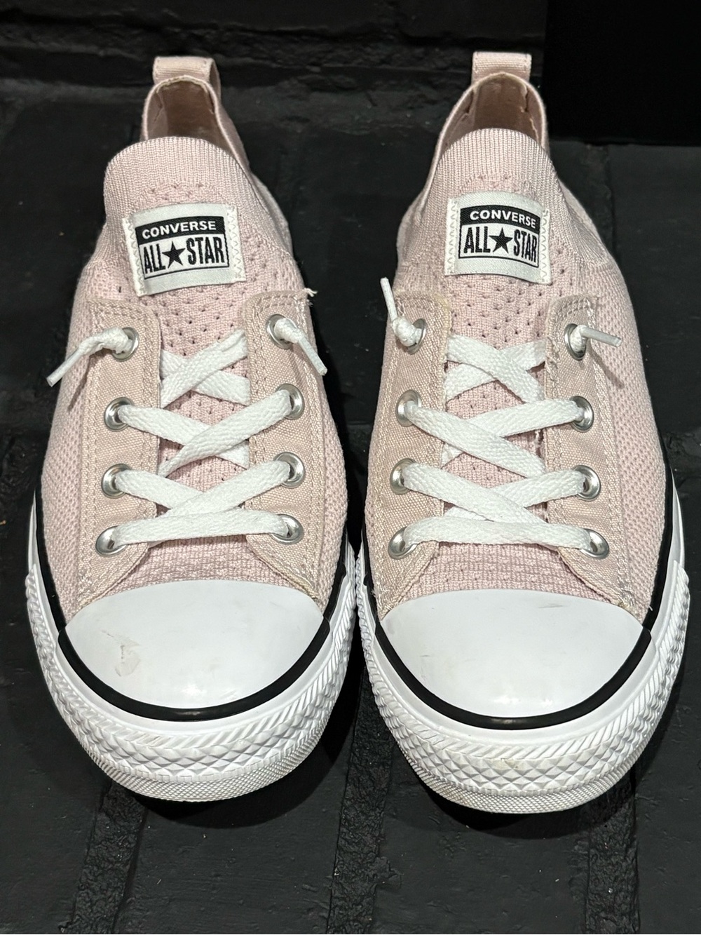 Converse All Star Low-Top Sneakers in Light Pink and White
